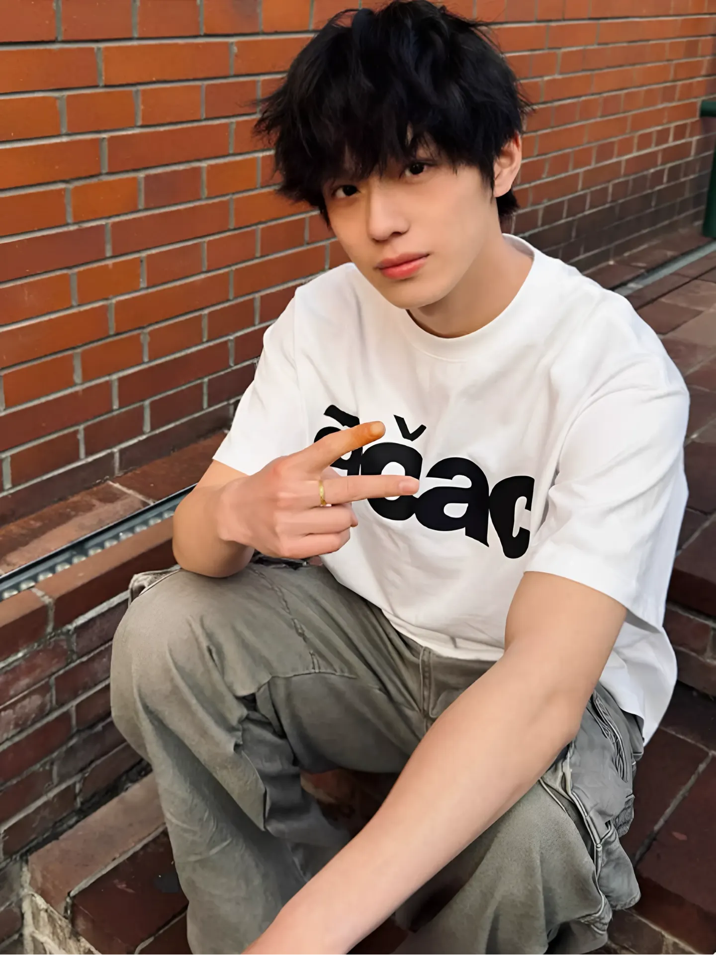 カップルペアルック acac ビッグロゴ オーバーサイズTシャツ