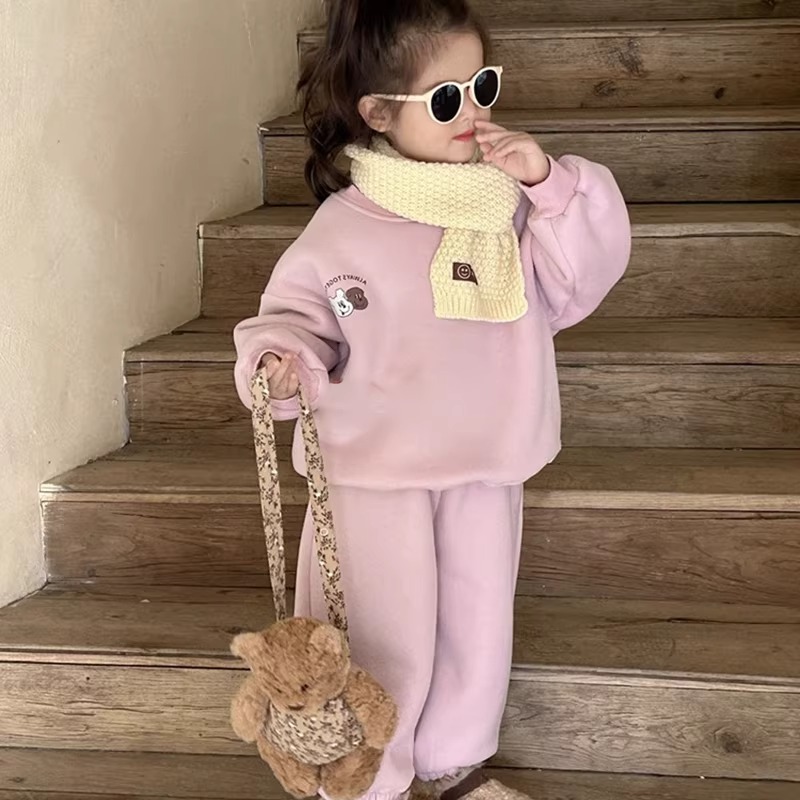 親子ペアルック ショッピングアニマル ピンクトレーナー