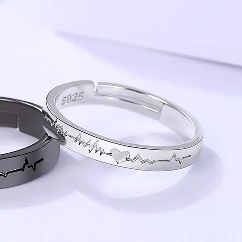 ペアアクセサリー ハートビートライン ペアリング 【2点セット】