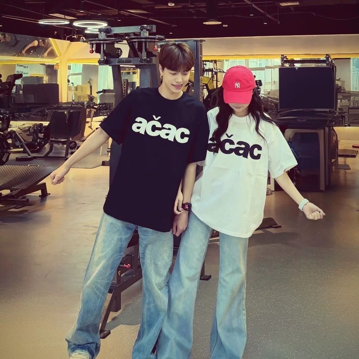 カップルペアルック acac ビッグロゴ オーバーサイズTシャツ