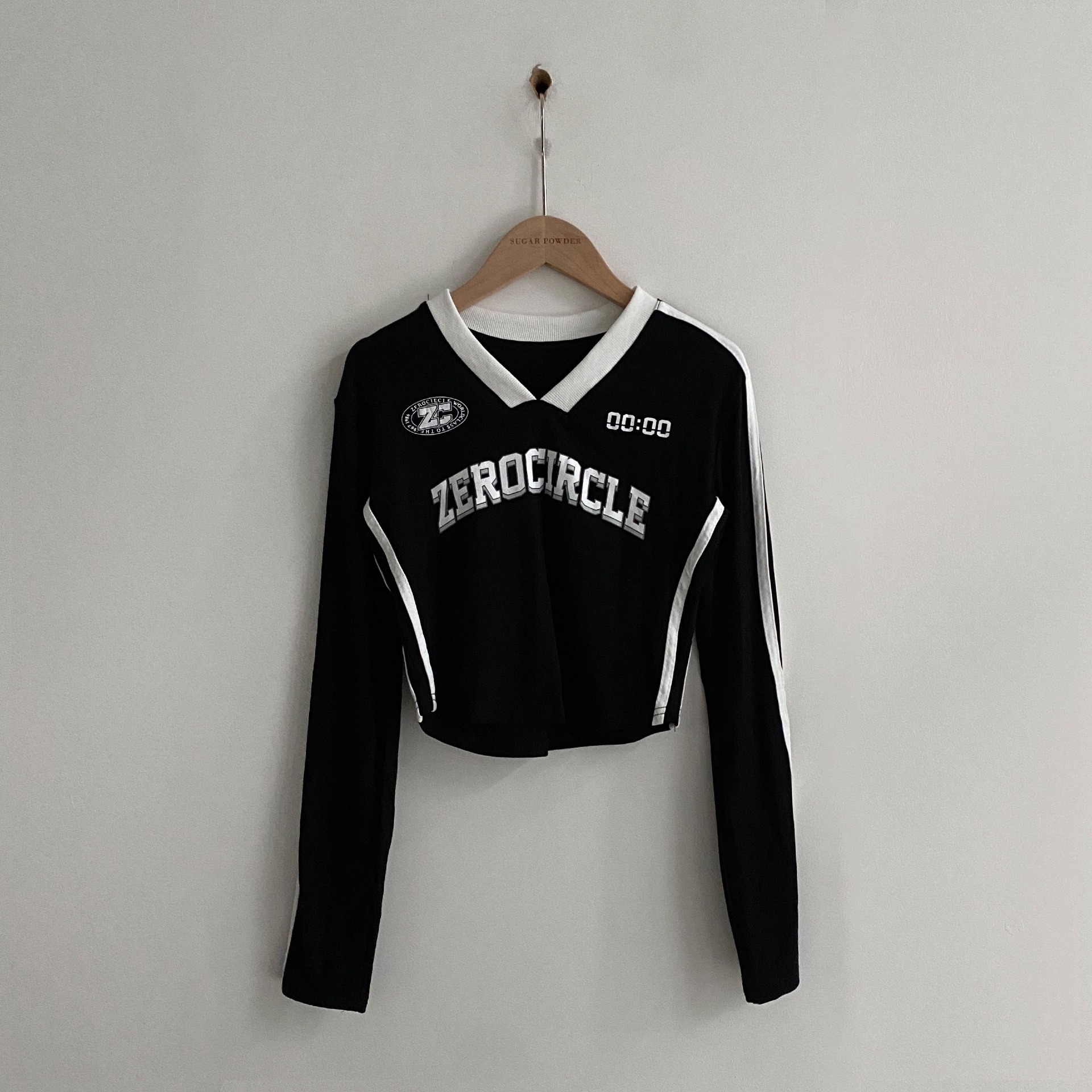 【2点セット】カップルペアルック タイムリンクライン 長袖Tシャツ 