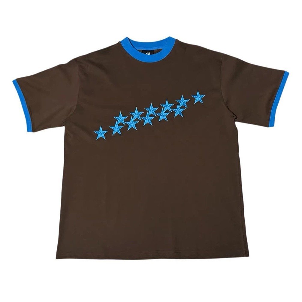 カップルペアルック シューティングスター 配色Tシャツ