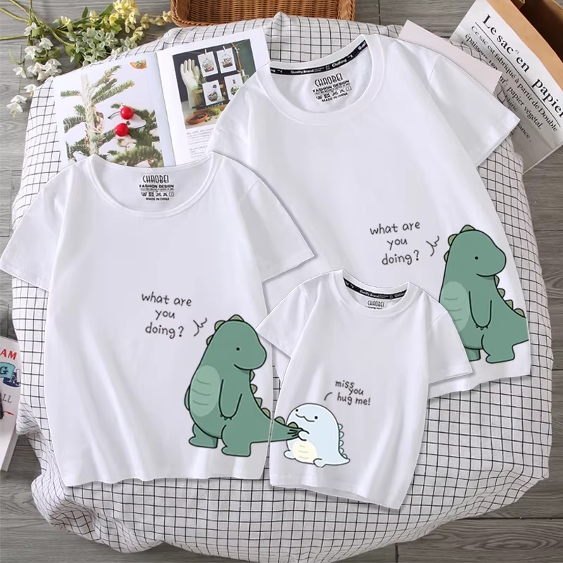 親子ペアルック 怪獣アートでつながるTシャツ