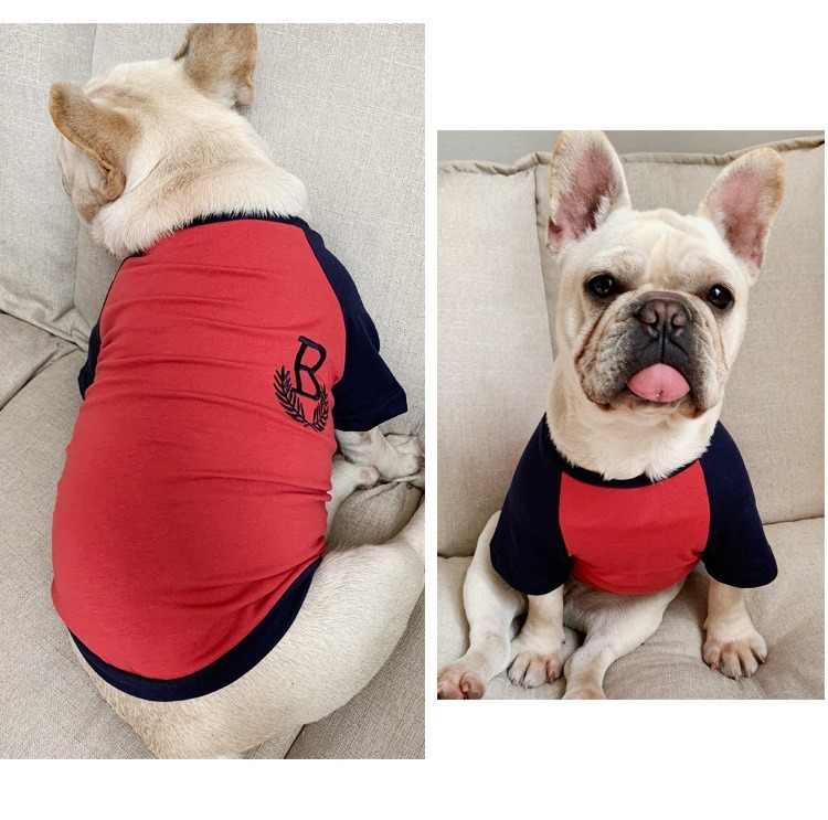 ペットペアルック カレッジ風 Bロゴ Tシャツ