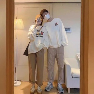 カップルペアルック 「FREEDOM MONSTERS」 グラフィックライントレーナー