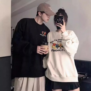 カップルペアルック 「FREEDOM MONSTERS」 グラフィックライントレーナー