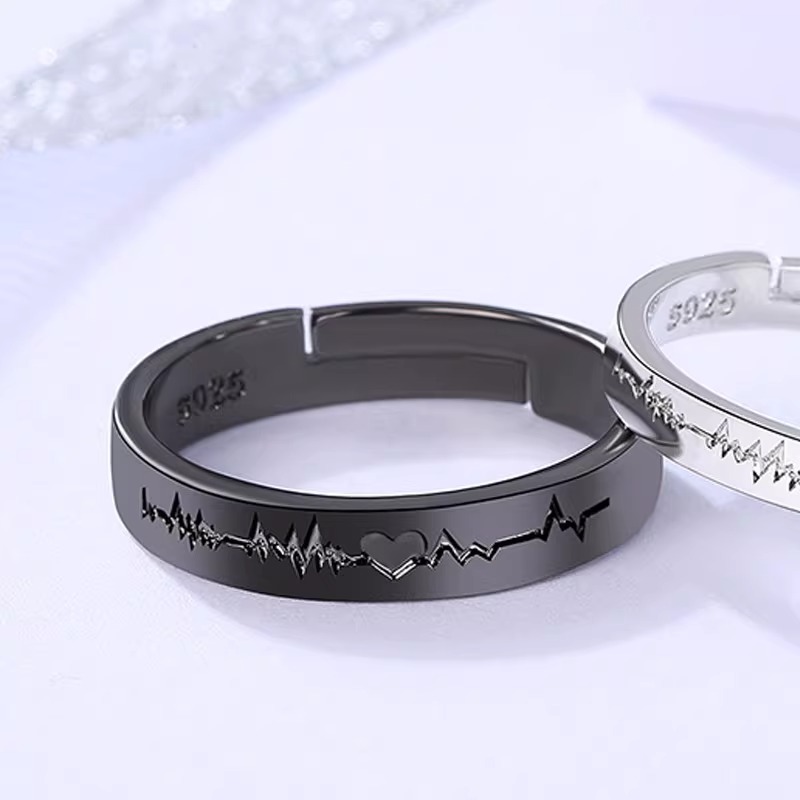 ペアアクセサリー ハートビートライン ペアリング 【2点セット】