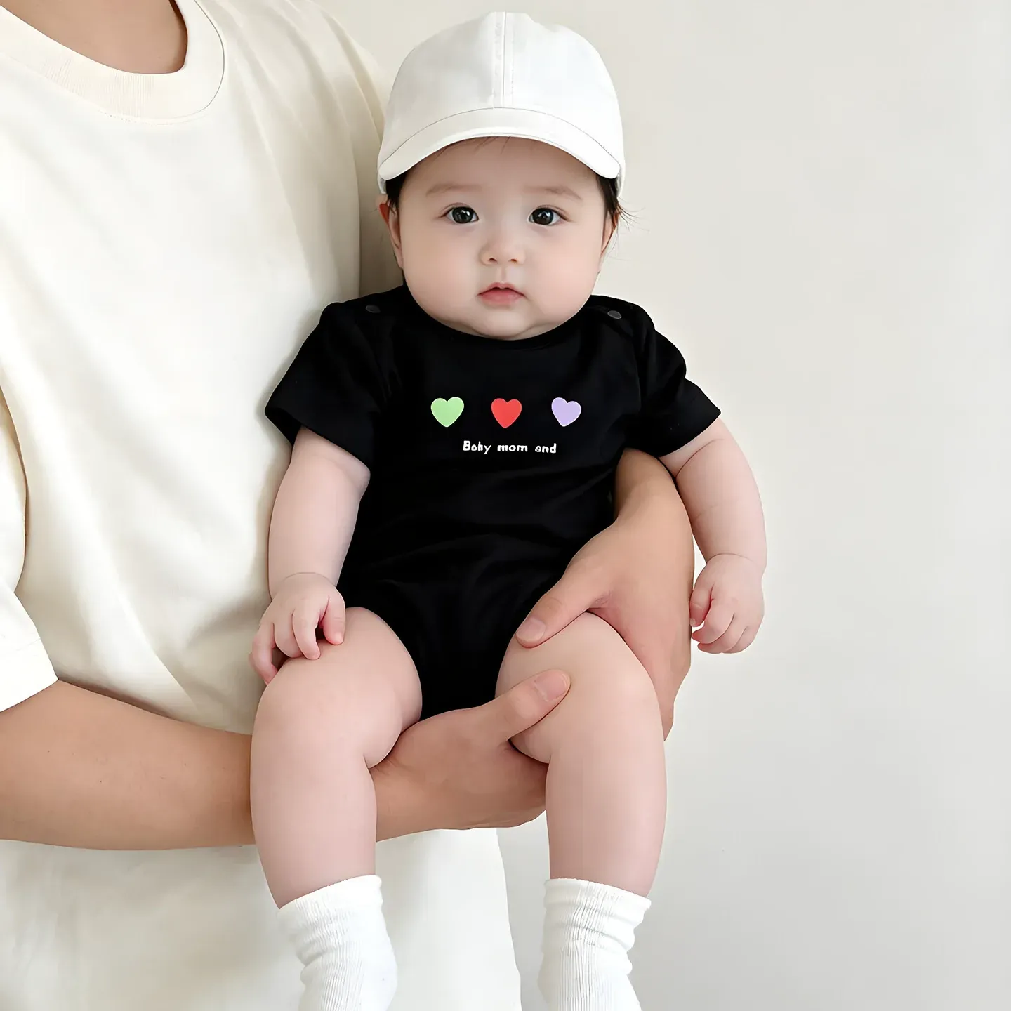 親子ペアルック トリプルハートTシャツ