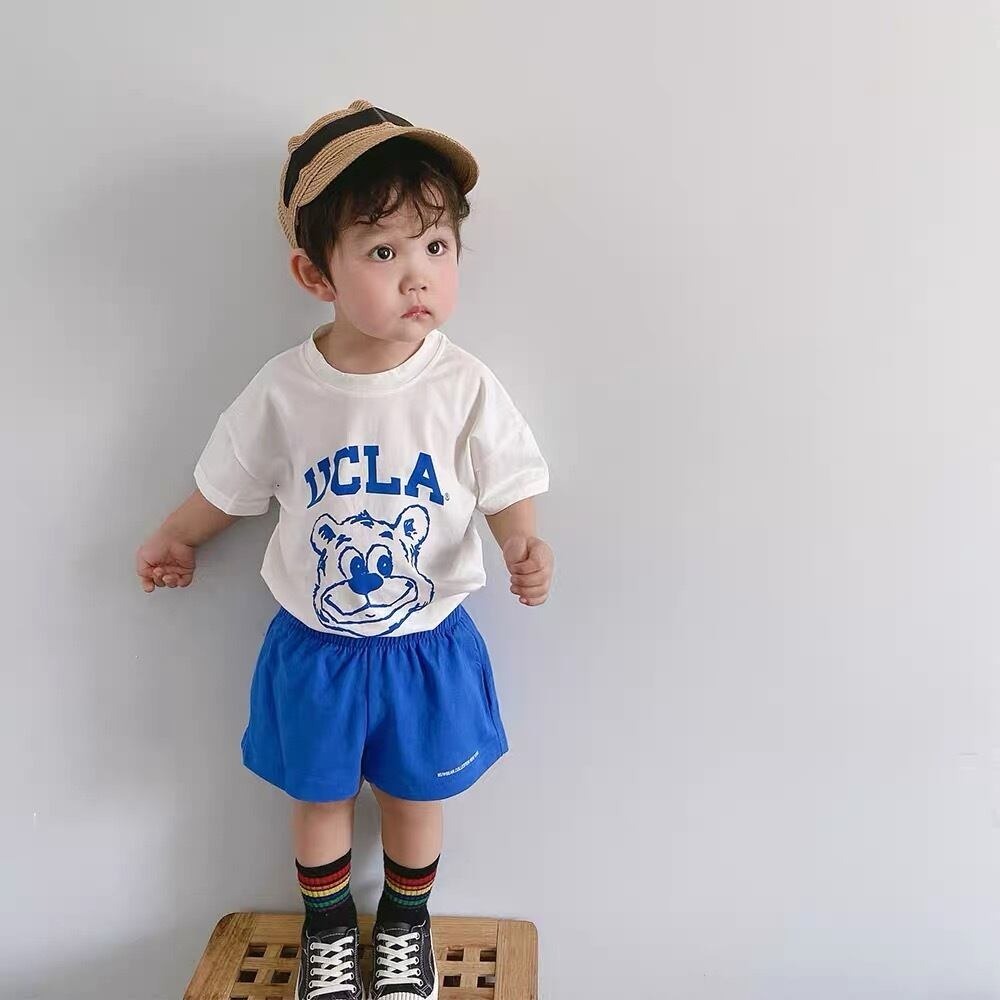 親子ペアルック アメカジ風 UCLAベア Tシャツ・ロンパース