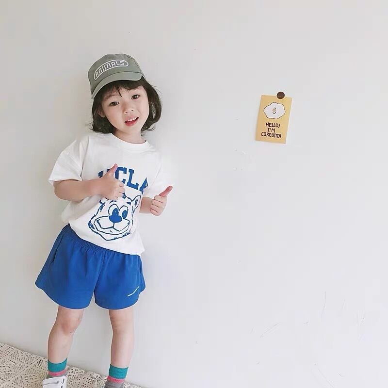 親子ペアルック アメカジ風 UCLAベア Tシャツ・ロンパース