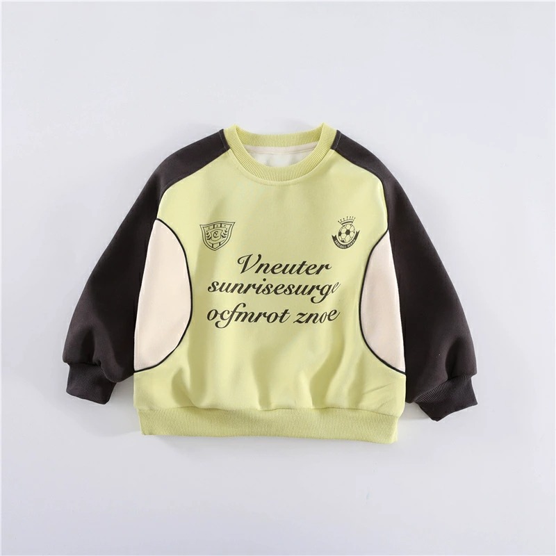 親子ペアルック バイカラーサイドライン ロゴトレーナー