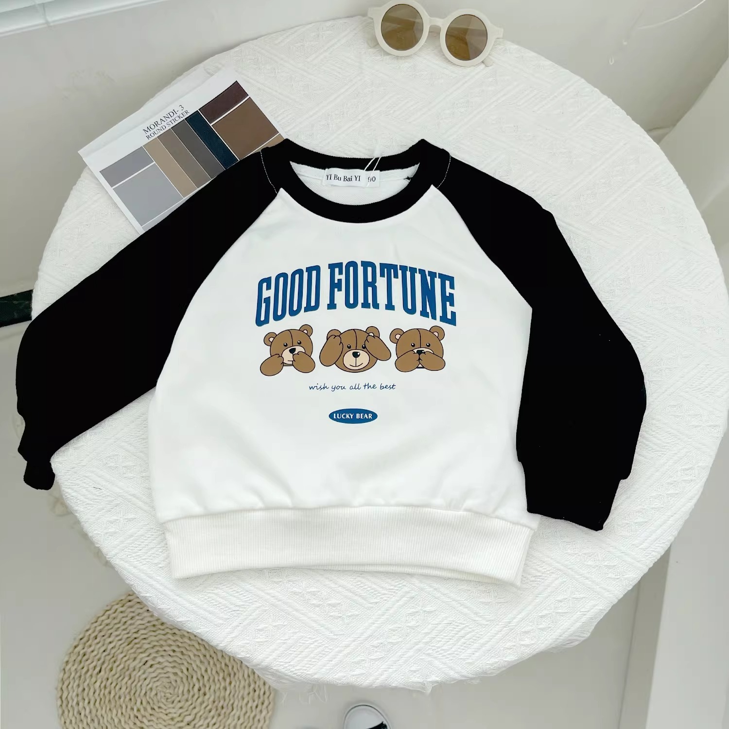 親子ペアルック グッドフォーチュンベアートレーナー