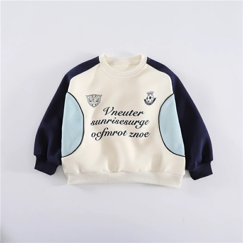 親子ペアルック バイカラーサイドライン ロゴトレーナー