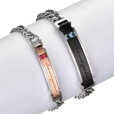 カップル用 ジルコン入りブレスレット