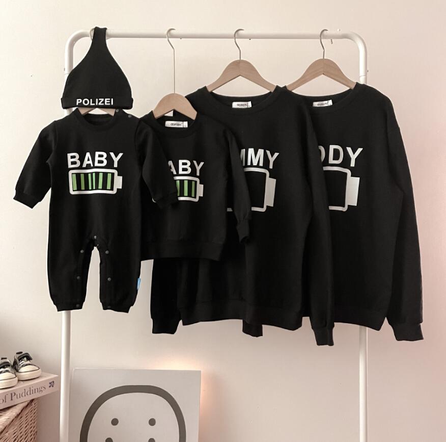 親子ペアルック Battery トレーナー・ロンパース