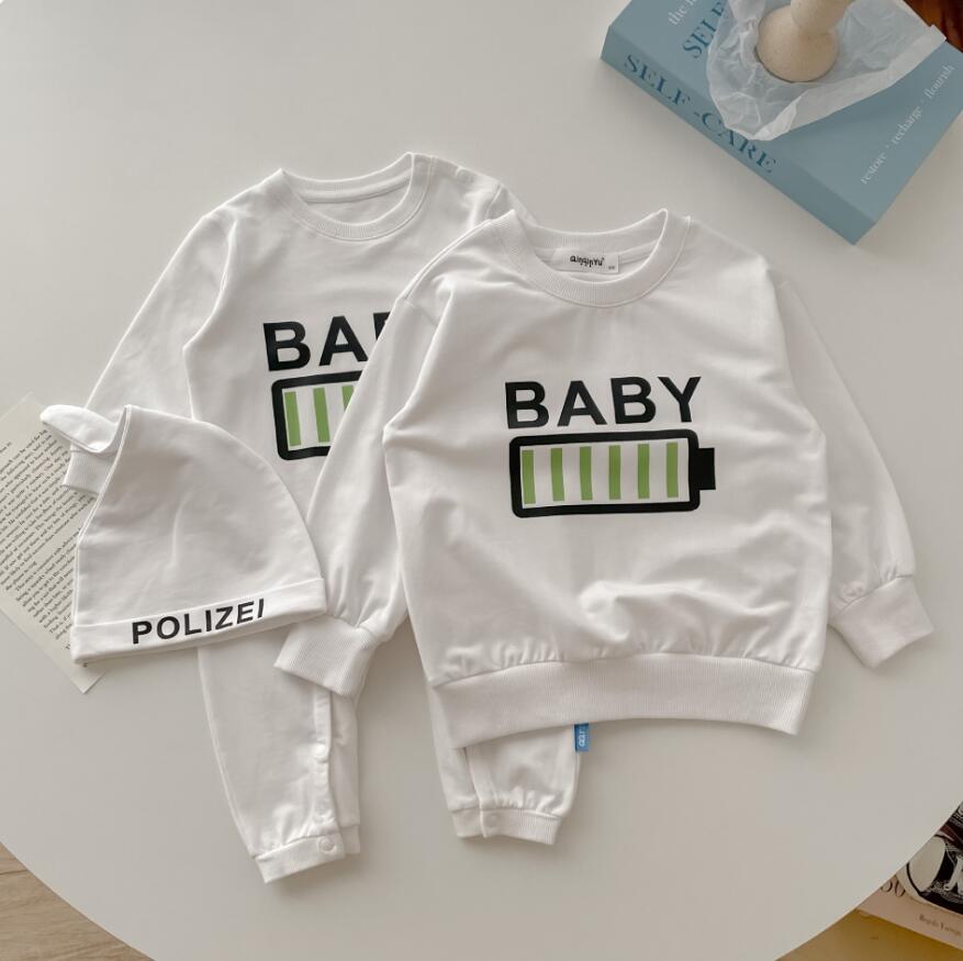 親子ペアルック Battery トレーナー・ロンパース