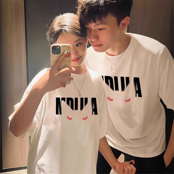 カップルペアルック【Shadow Eyes】モノトーンビーストTシャツ