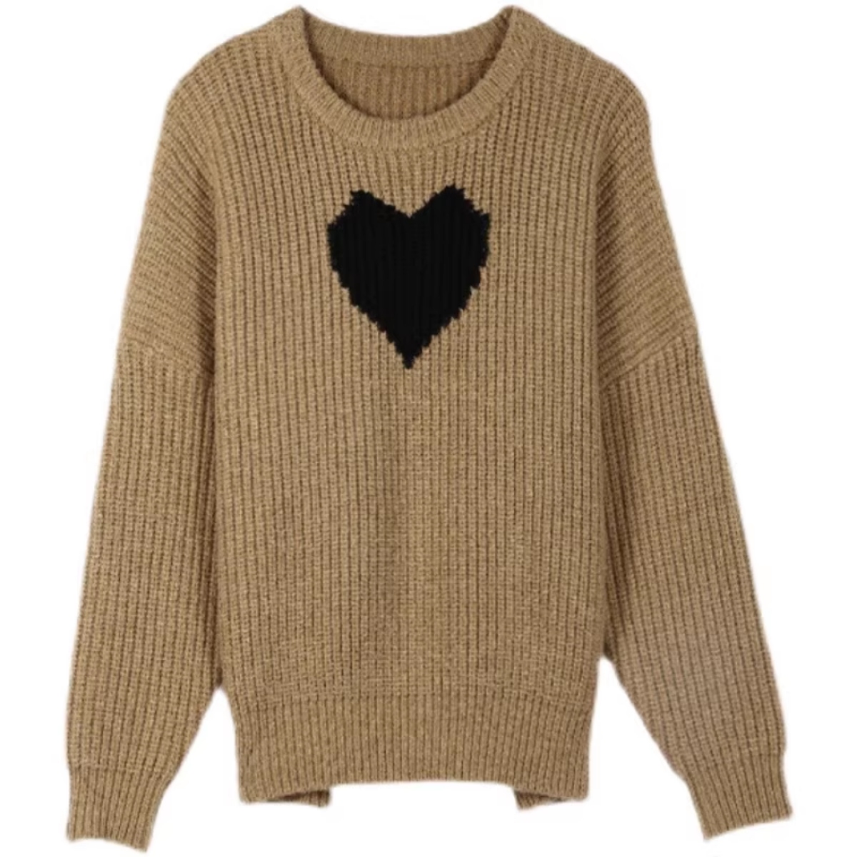 ペアルック ハイゲージ リブニットセーター