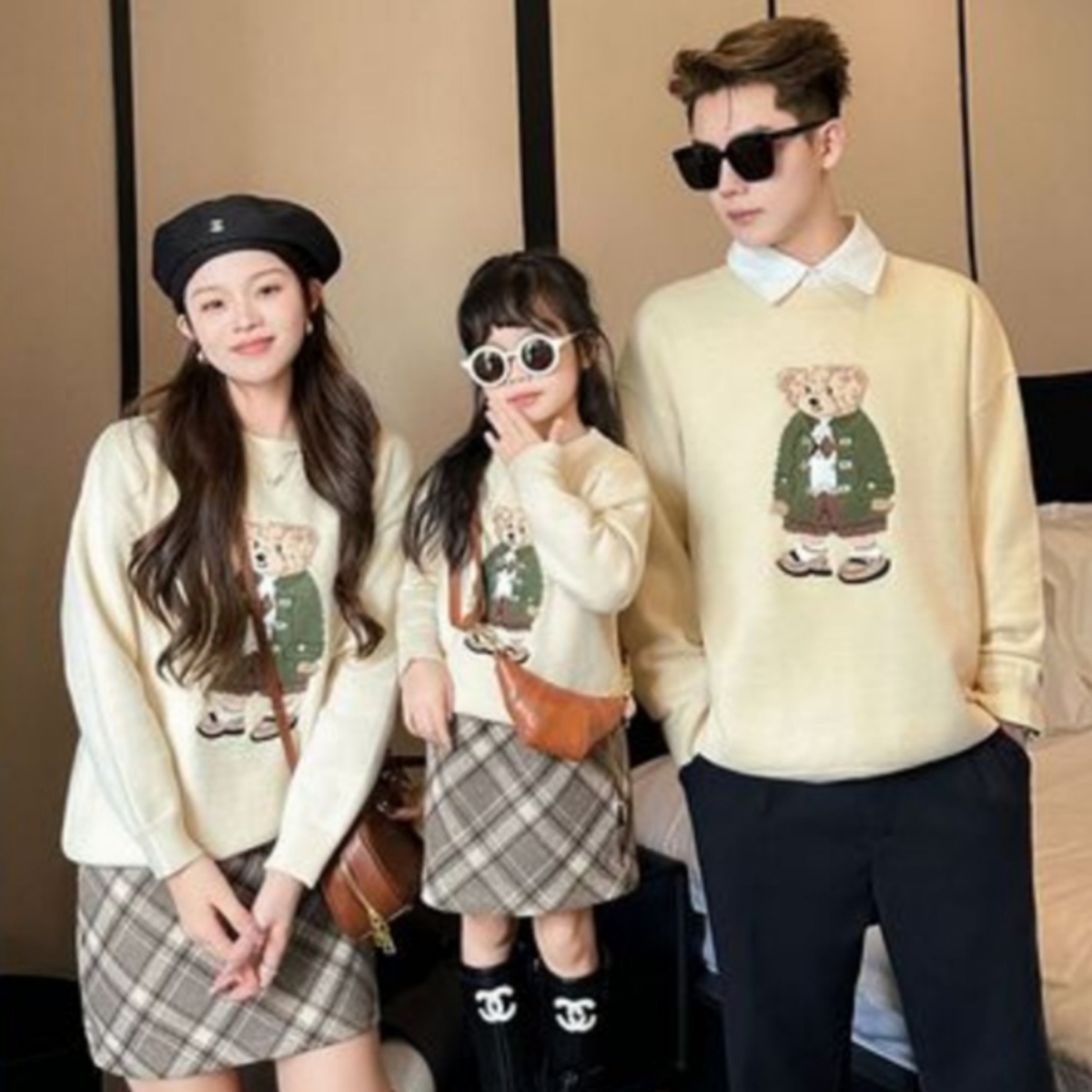 親子ペアルック クラシックベアニット