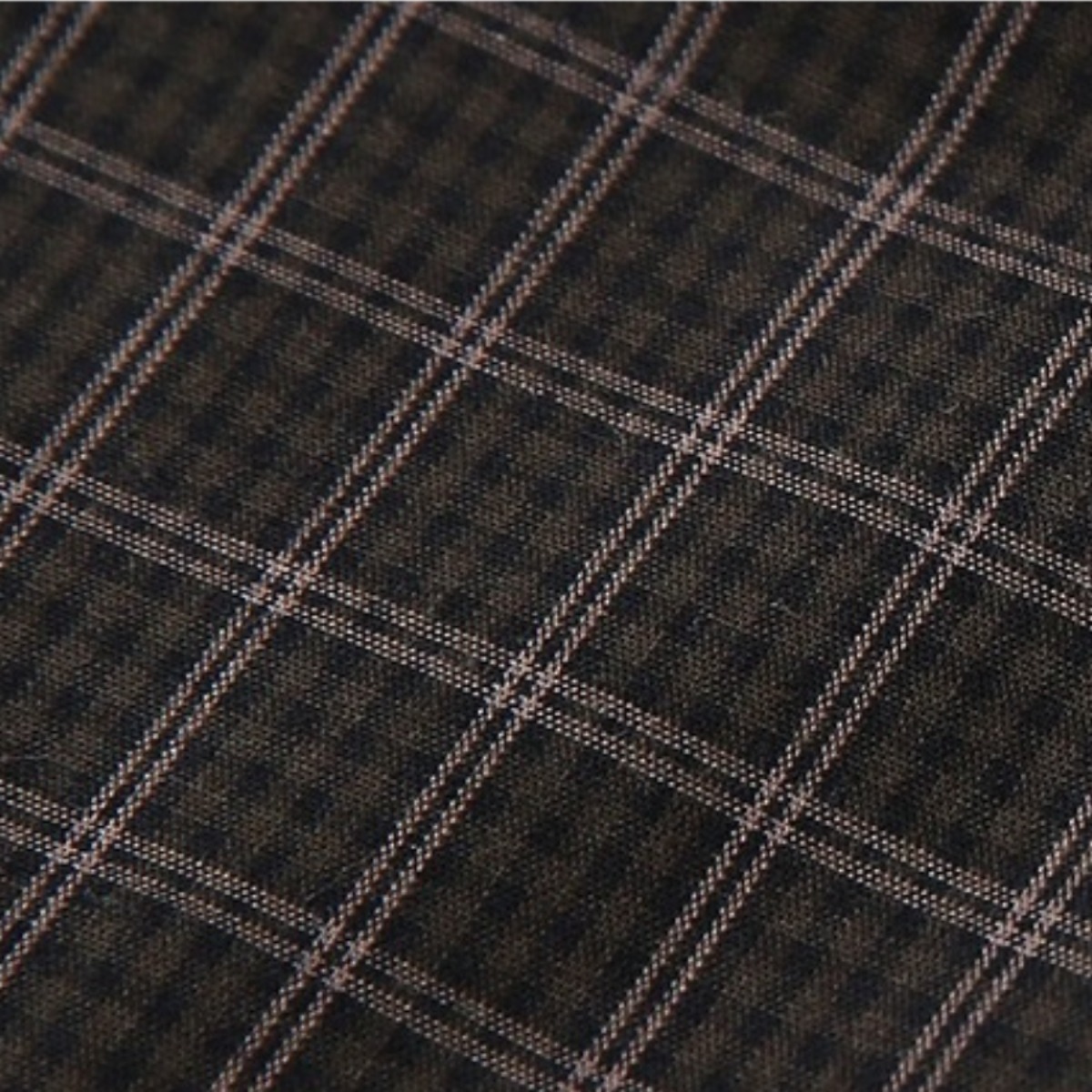 親子ペアルック ダークチェック柄 ファミリーセットアップ（半袖シャツ＆フェイクレイヤード）