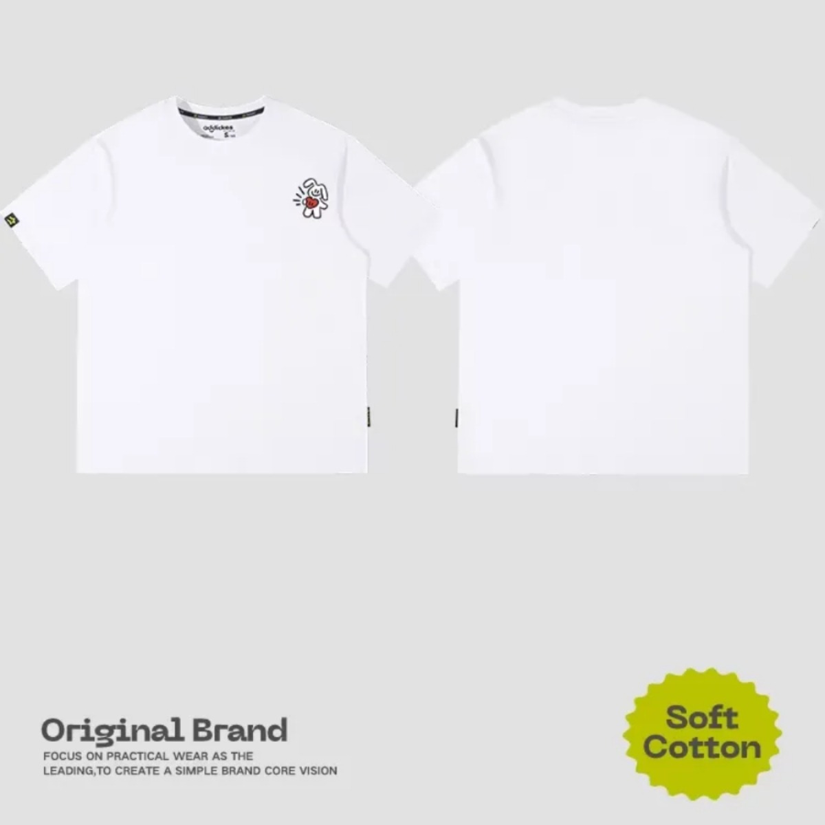 カップルペアルック ふたりを結ぶ ラビットハートTシャツ