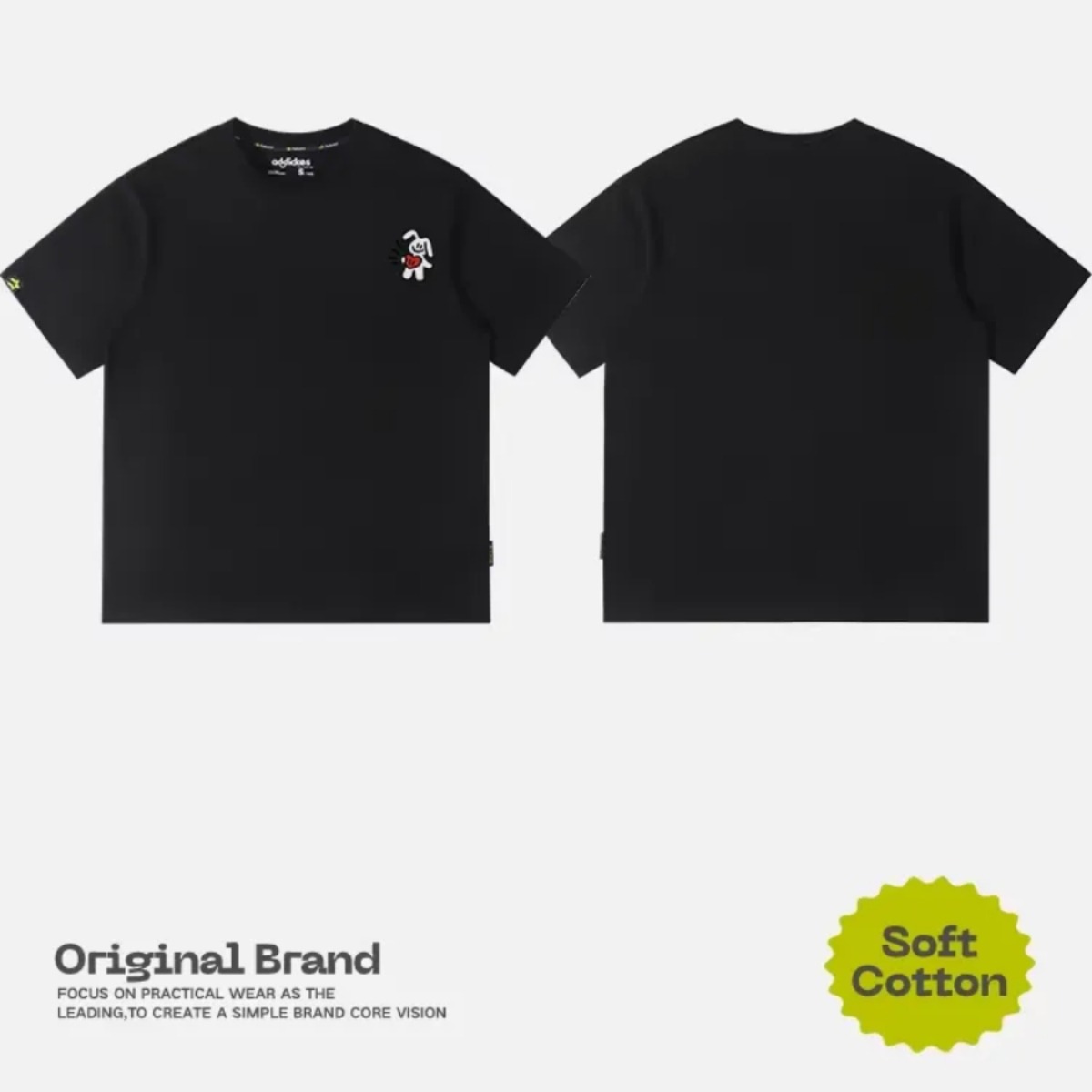 カップルペアルック ふたりを結ぶ ラビットハートTシャツ