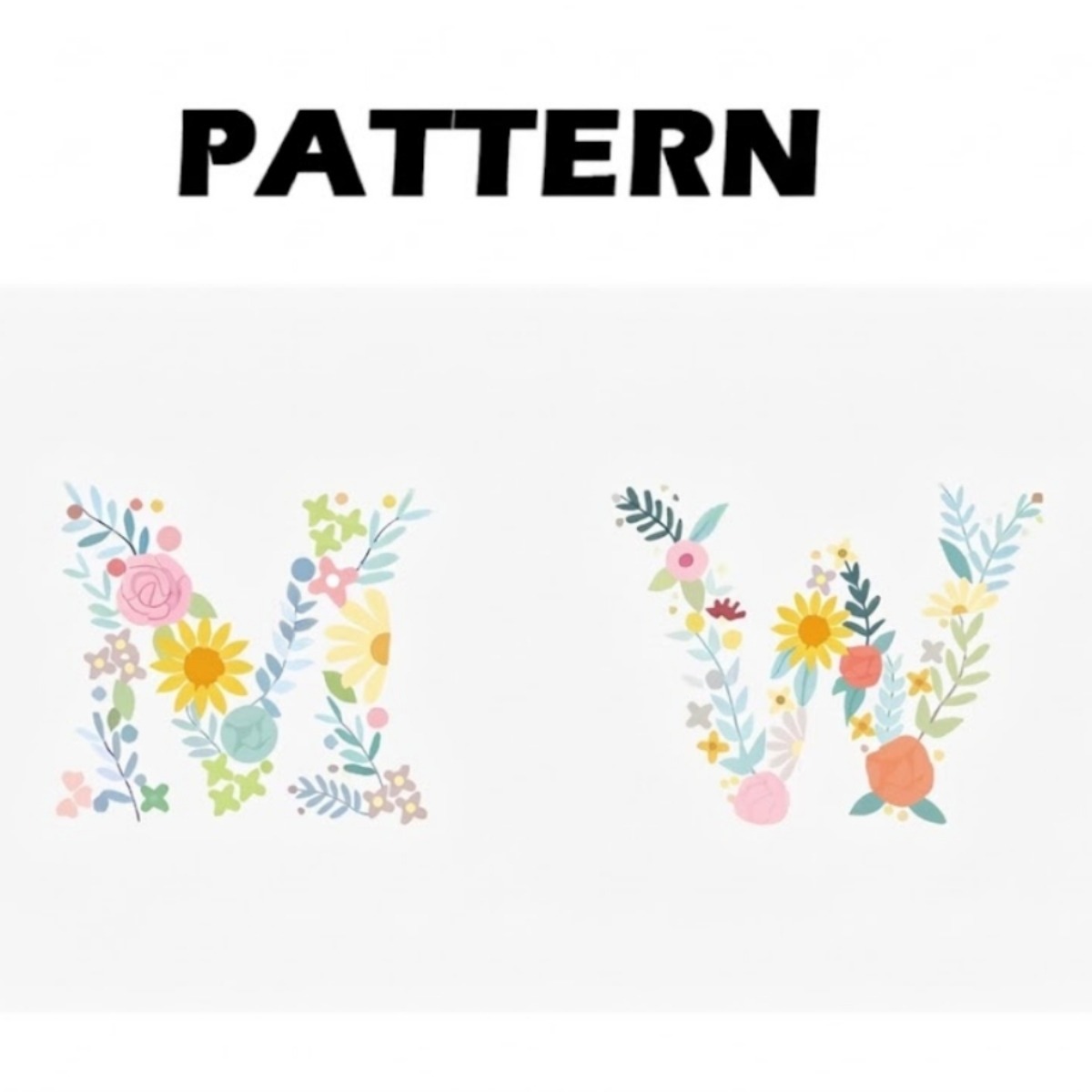 カップルペアルック フラワーイニシャルパーカー