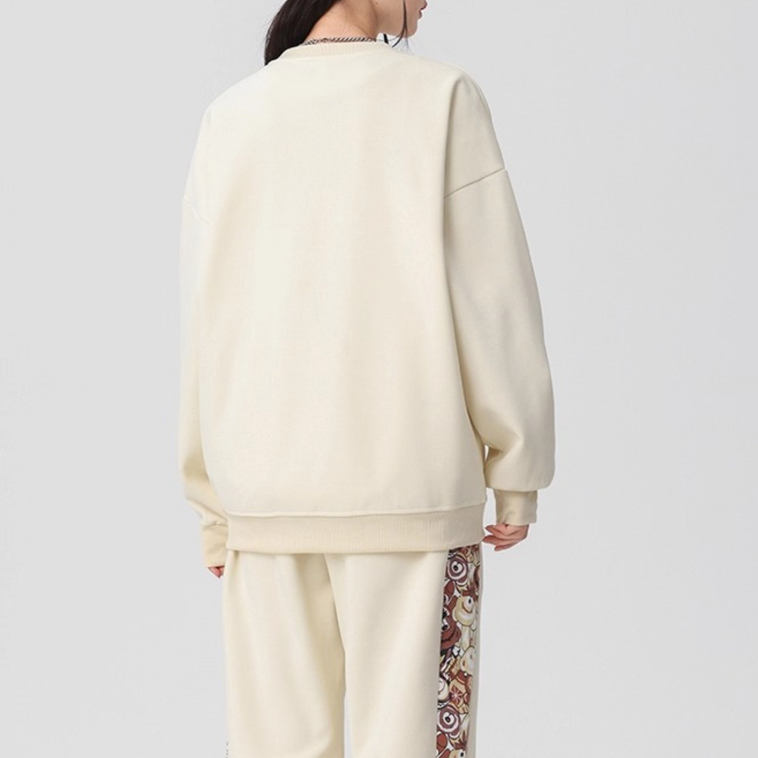 カップルペアルック ラインベア スウェットセットアップ【上下セット】