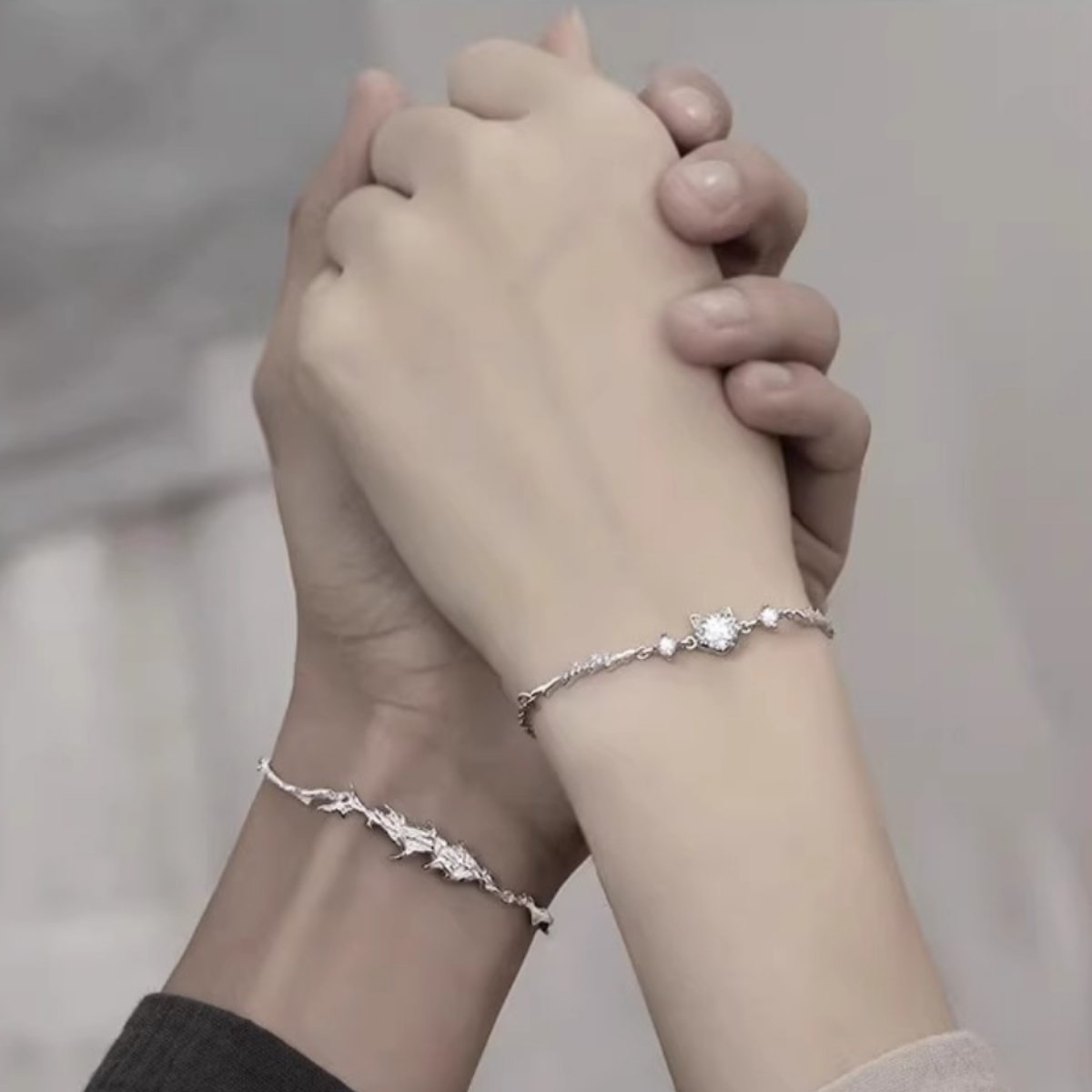 ペアアクセサリー キャット＆フィッシュ シルバーブレスレット