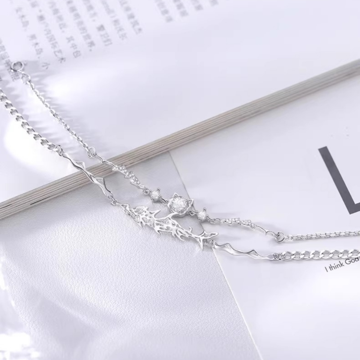 ペアアクセサリー キャット＆フィッシュ シルバーブレスレット