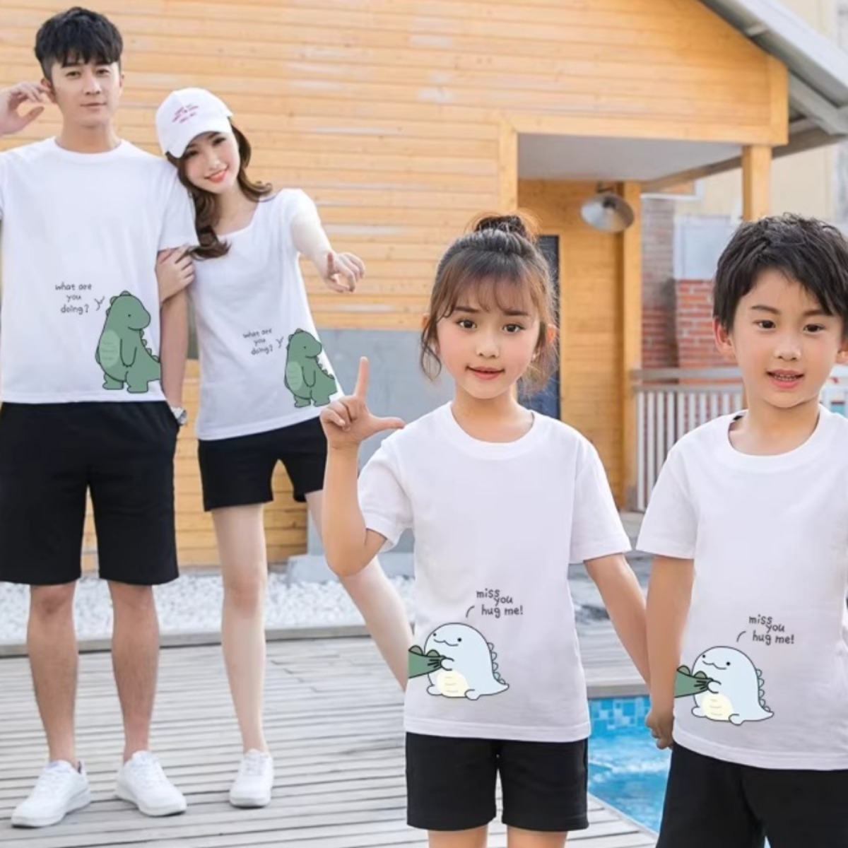 親子ペアルック 怪獣アートでつながるTシャツ