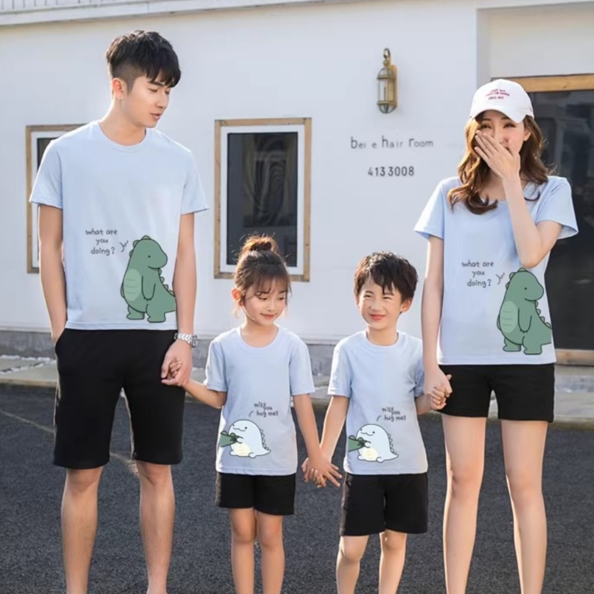 親子ペアルック 怪獣アートでつながるTシャツ