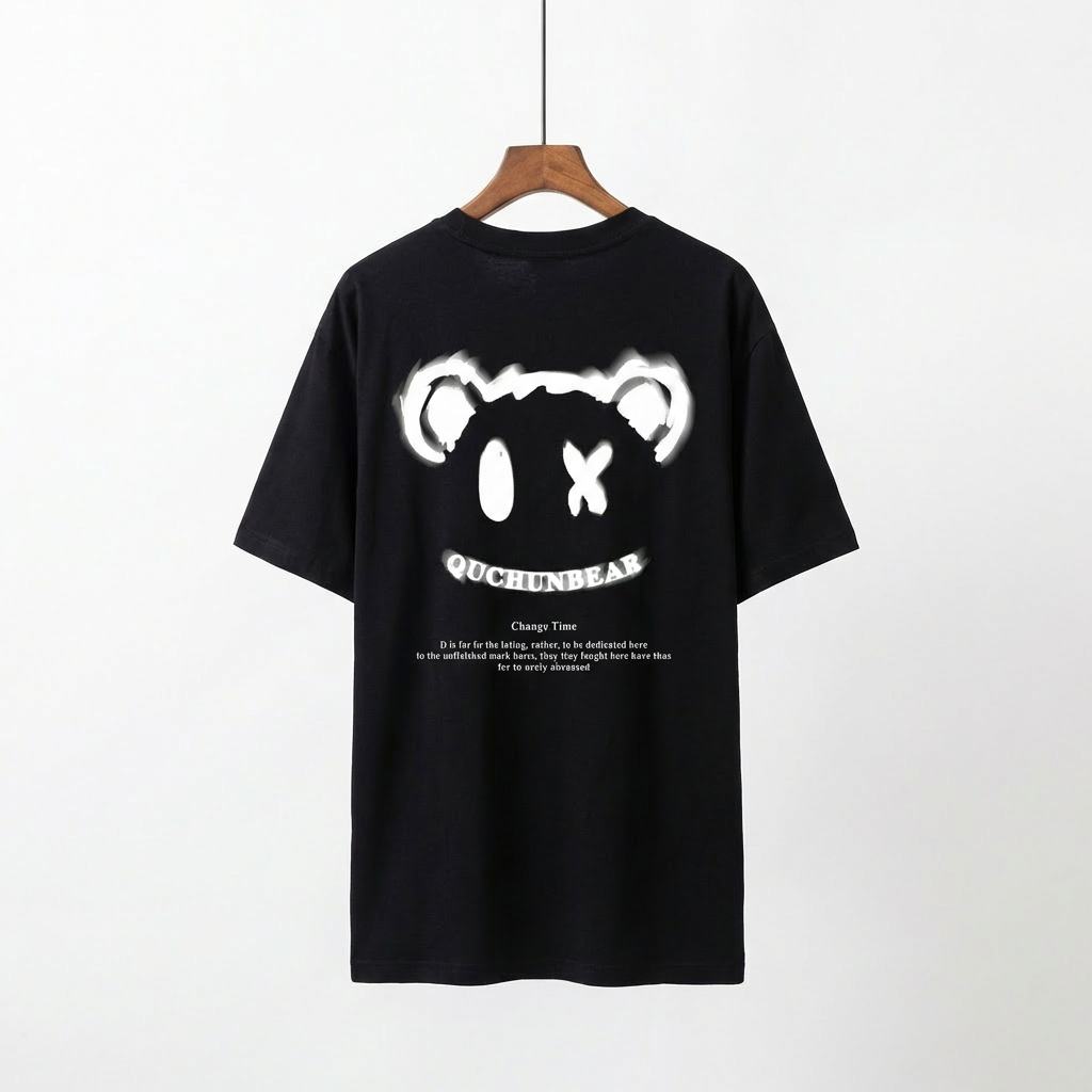 カップルペアルック キュートアイベア Tシャツ 