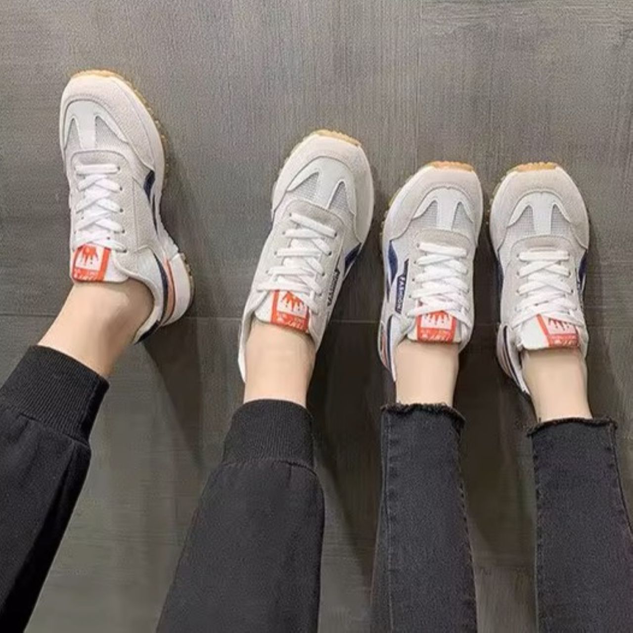 ペアルック Li-Ning 人気のパパスニーカー 男女兼用ランニングシューズ