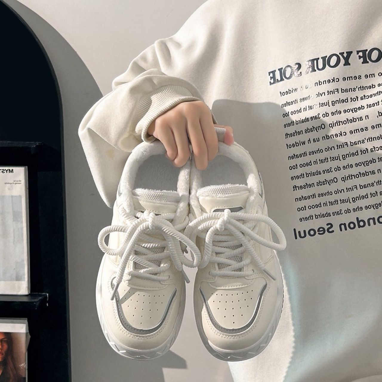 ペアルック 戦士ブランド ユニセックス厚底スニーカー オリジナルデザインカジュアル