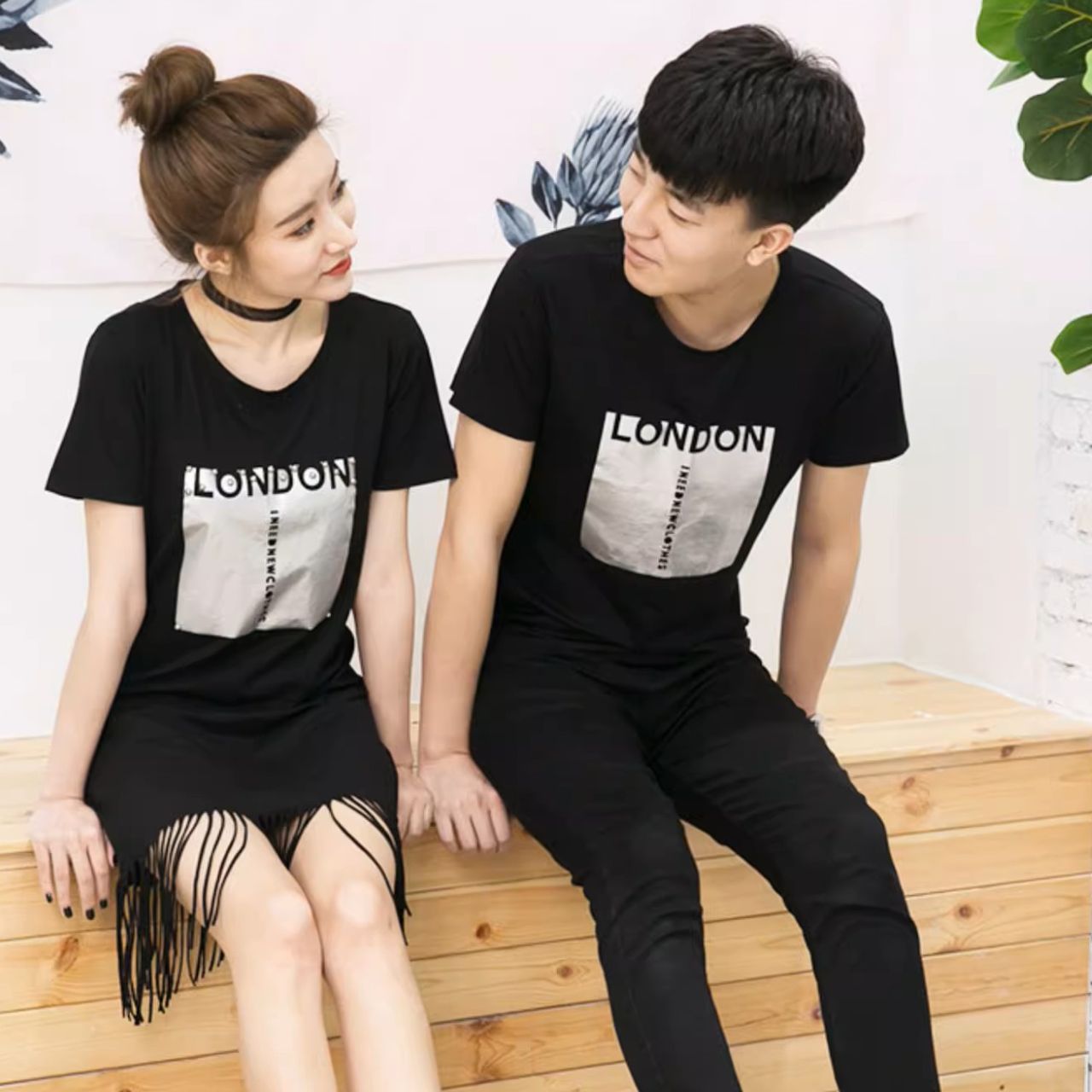 シミラールック メンズT＆レディースワンピ