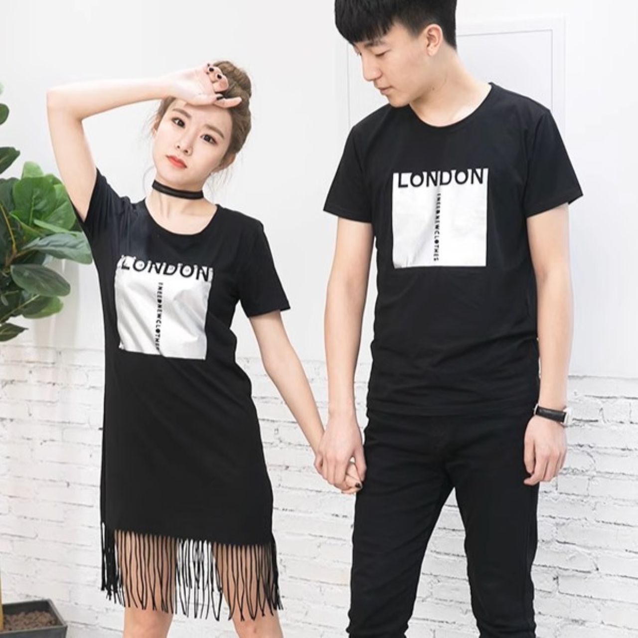 シミラールック メンズT＆レディースワンピ