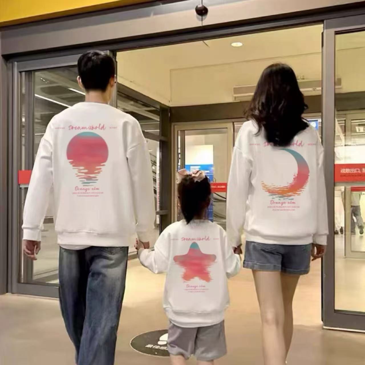 親子ペアルック ソラノカケラトレーナー スウェット ファミリーリンクコーデ