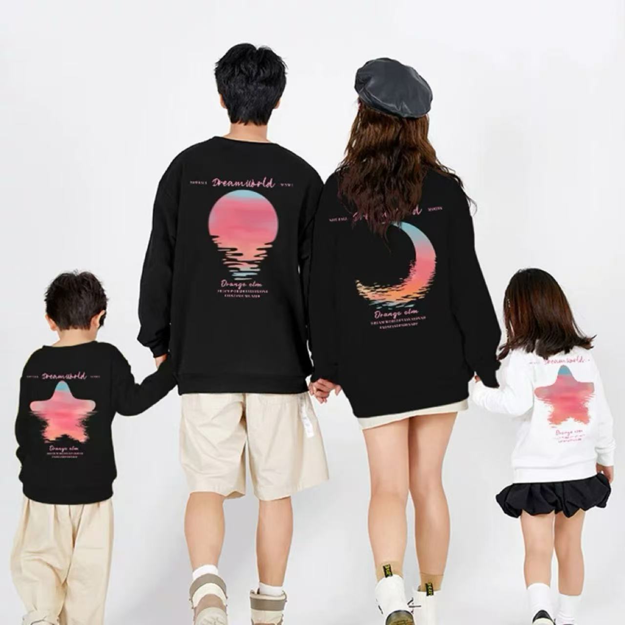 親子ペアルック ソラノカケラトレーナー スウェット ファミリーリンクコーデ