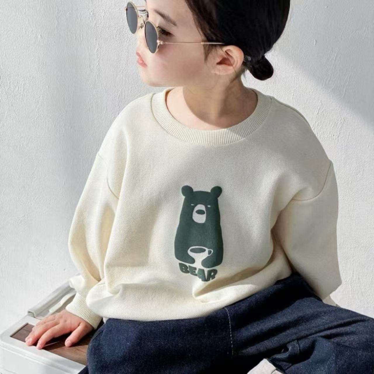 親子ペアルック ナチュラルベアー トレーナー ファミリーお揃いスウェット