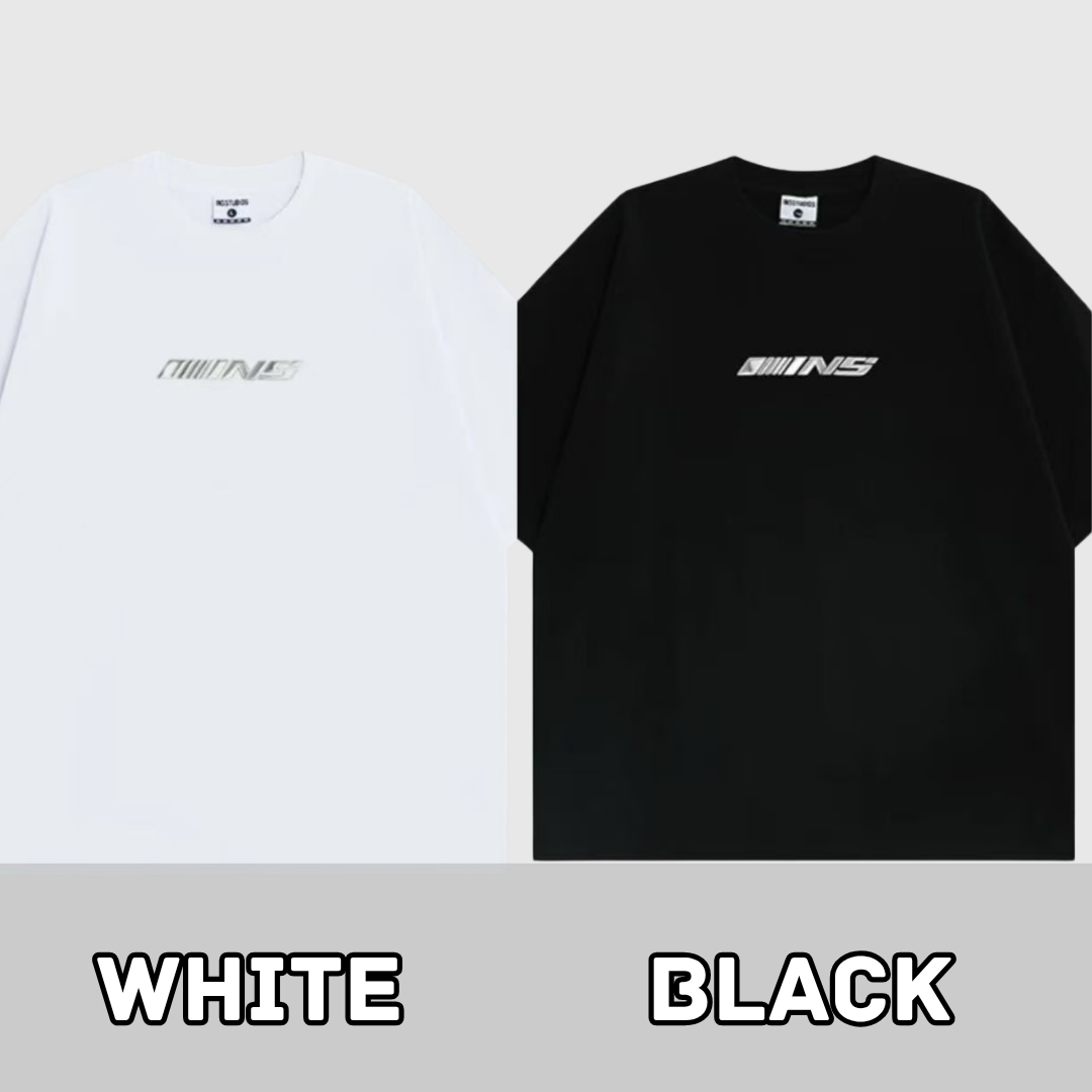 カップルペアルック【INSstudios】メタリックロゴTシャツ