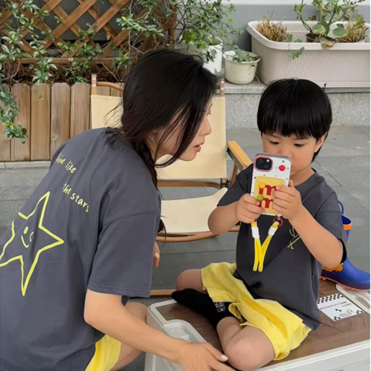 親子ペアルック バックスターTシャツ