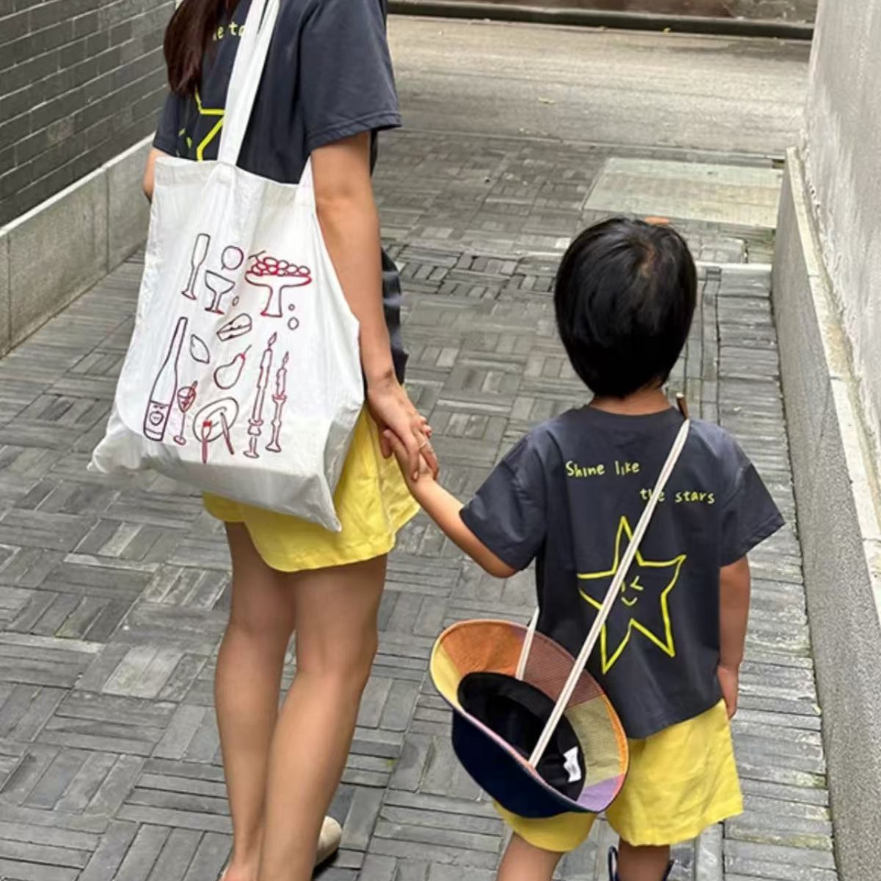 親子ペアルック バックスターTシャツ